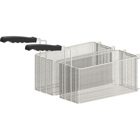 Lot de 2 paniers pour friteuse - 6,5L - 16L - Casselin