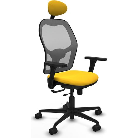 Chaise de bureau piqueras y crespo ergonomique noir mousse épaisse (1/2)