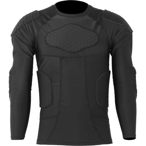 Veste de protection à manches longues pour sports intenses - Football, Basketball, Ski - Noir (L - 65-75kg) (1/5)