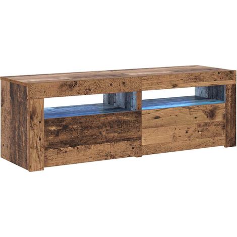 Maison Exclusive - TV-Schrank mit LED Altholz-Optik 120x35x40 cm