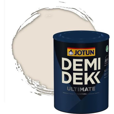 JOTUN - Peinture Bois, Lasure Opaque pour Extérieur et Intérieur Satinée - DEMI DEKK ULTIMATE - RAL 9001 - Blanc Crème - 0,75L (1/2)