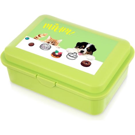 Lunchbox grunes hunde katzen design 750 ml
