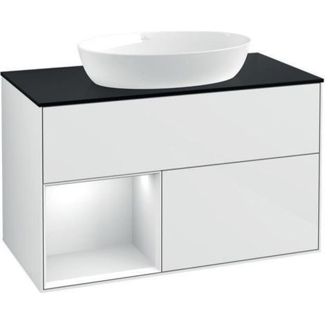 V&B Waschtischunterschrank FINION 1000x603x501mm Regal glos. wh glos. wh (1/4)