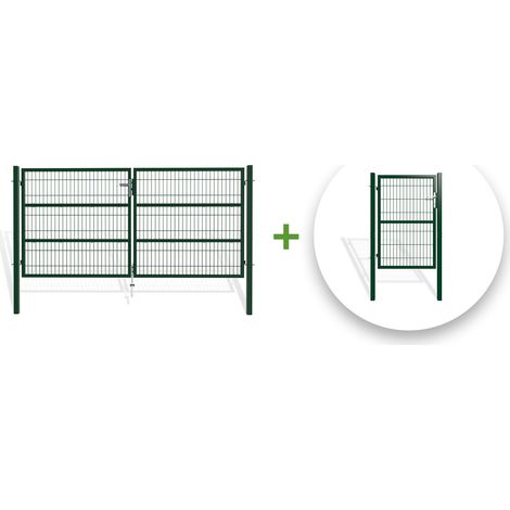 Pack cancela batiente de malla RAZO 300 x 140 cm + cancela VERDE 1m (1/5)