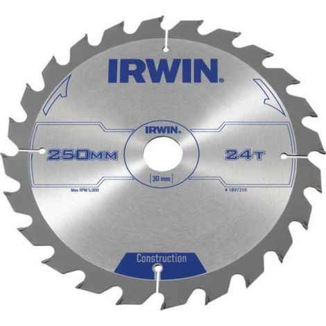 Lame De Scie Circulaire - 250 X 30 Mm - 24 Dents ATB - Pour Sciage Bois Et Panneaux - 1 Pièce