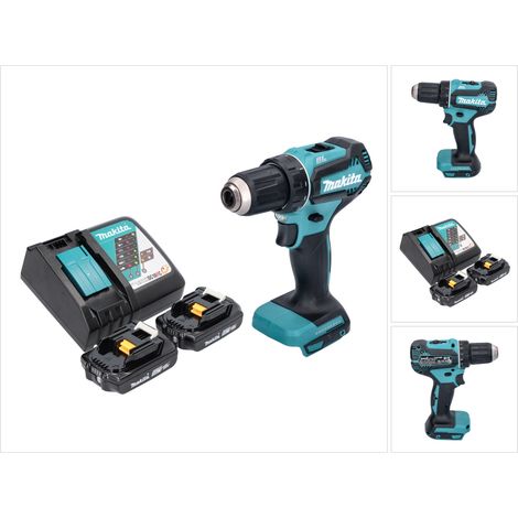 Makita DDF 485 RA Akku Bohrschrauber 18 V 50 Nm Brushless + 2x Akku 2,0 Ah + Ladegerät