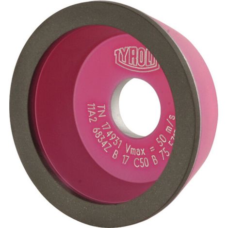 TYROLIT Meule boisseau combinée diamant pour Deckel S0 / S0E D x T x H (mm), 100 x 30 x 20, Type : D64