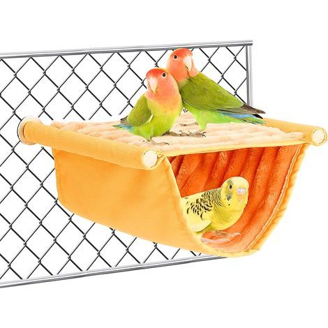 Hamac à oiseaux Lit superposé - Nichoir à oiseaux - Grottes - Lieux de couchage - Accessoires de cage à oiseaux - Jouet à oiseaux - Lit superposé à suspendre pour perruche, calopsittes, pinsons, (1/5)