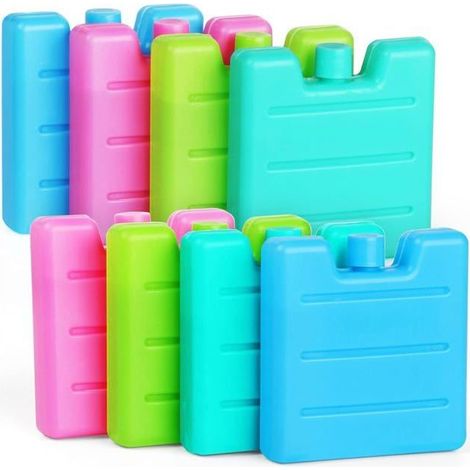 8pc Mini Pains de Glace Blocs Réfrigérants de 7.5x7x1.5 cm/65g Sac de Congélation Réutilisables pour Glacière Sac Isotherme Petite (1/5)