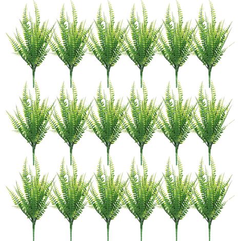 bouquets de fougères artificielles en simulant des plantes vertes fougère persane Plastique Vert (1/5)
