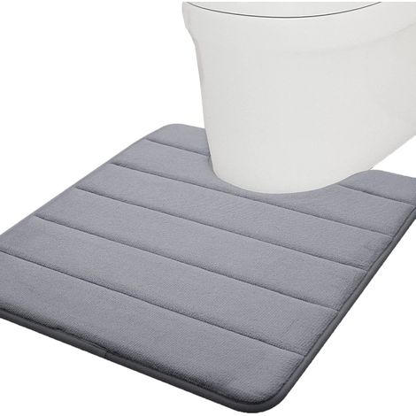 Tapis de bain antidérapant en mousse à mémoire de forme, absorbant l'eau, lavable
