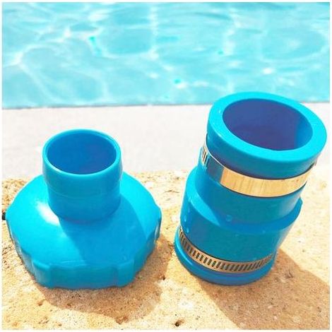 Kit adaptateur pour tuyau d'aspirateur de piscine compatible avec l'adaptateur Intex 11238, connecteur de tuyau avec 2 colliers de serrage (1/5)