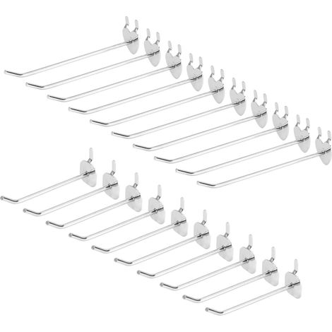 Filiyano-Lot de 20 crochets en forme de cœur pour panneau perforé mural, en fer, pour l'organisation de la maison et du bureau. (1/5)
