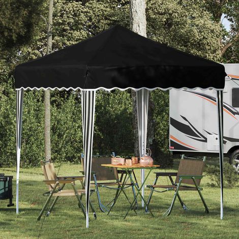 Pop-up Partyzelt Schwarz 195 x 195 x 245 cm Oxford-Stoff