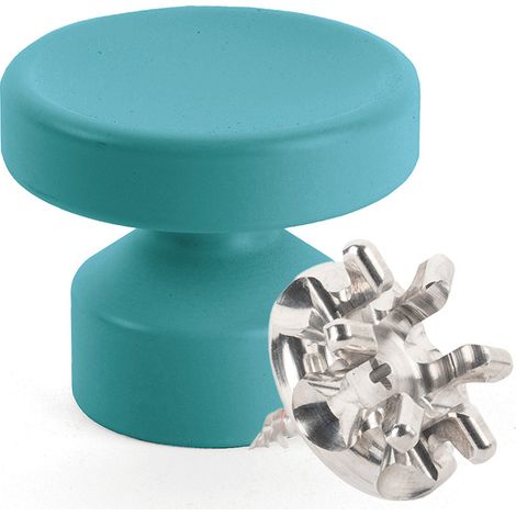 Kit de Fixation : Vis placo Longueur 16 mm Alu + Grande Patère concave Bleu canard - L'Attachante (1/5)
