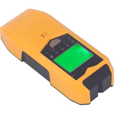 Détecteur de Matériaux Mural 5 en 1 avec Écran LCD pour Localiser Câbles, Métaux, Bois, Portable Jaune (1/5)