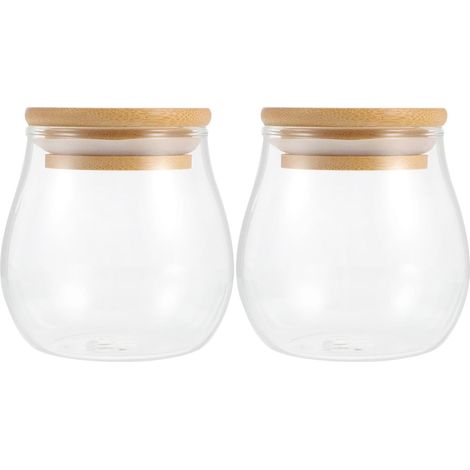teiliges Set aus luftdicht verschlossenen Glasbehältern zur