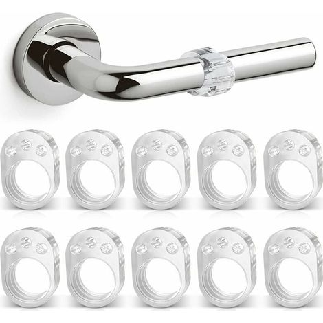 LEISEI Butoir de poignée de porte butée de porte butée de poignée de porte transparente butée de poignée de porte butée de poignée de porte protection, protection murs et meubles paquet de 10 (1/4)
