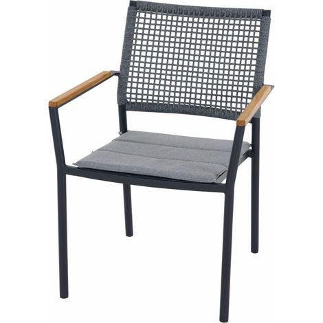 Siena Garden Kent St.Ses, l-grey ,FSC Alu, Rope,Teak FSC 100% (1/5)