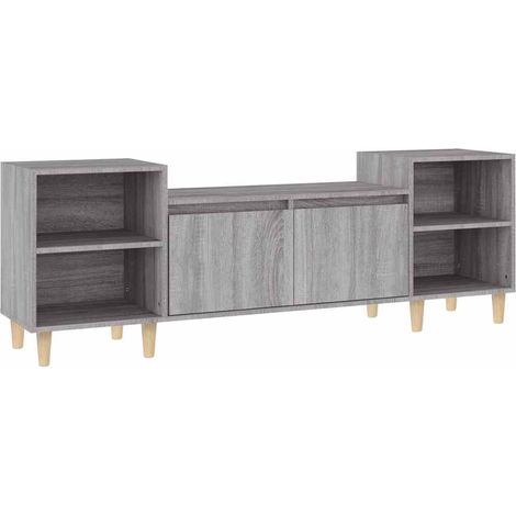 Meuble TV, Étagère TV, Meuble de Salon, Moderne Sonoma gris 160x35x55 cm Bois d'ingénierie OIB8007E (1/5)