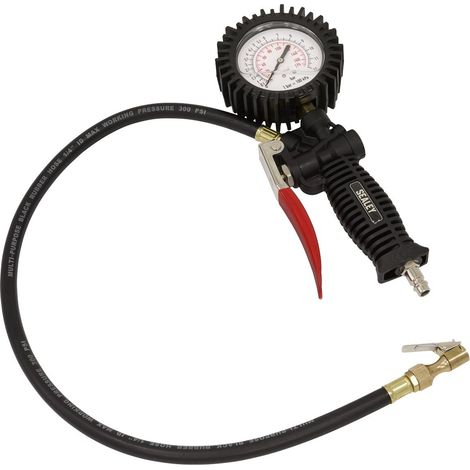 Sealey SA9304 Tyre Inflator with Clip-On Connector