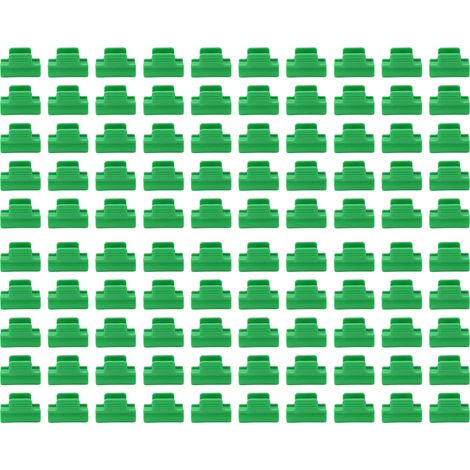 Pinces en plastique pour hangar de jardin, 100 pièces, Clips pour filet d'ombrage à Film polyvalent et Stable pour serre 16mm/0,63 pouces (1/5)