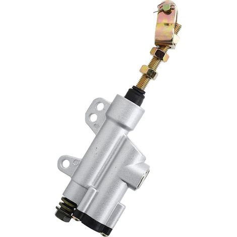 Pompe de Maître Cylindre Hydraulique Frein Arrière Argent pour Moto VTT Dirt Bike (1/5)