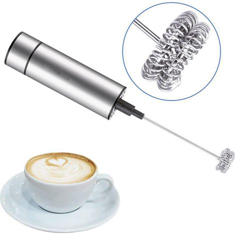 Mousseur À Lait - Acier Inoxydable - 19000 Tr/Min - Pour Café Latte Cappuccino Matcha - 1 Pièce (1/5)