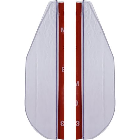 (2 pièces blanches) 2 pare-soleil de rétroviseur de voiture en fibre de carbone avec protection contre la pluie, vision claire, compatibles avec les accessoires de rétroviseurs de voiture (1/5)