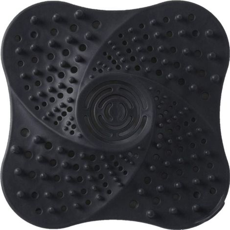 Bonde de Douche Anti-Blocage pour Salle de Bain avec Ventouse (Noir)