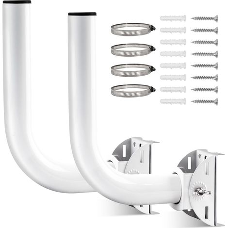Paquete de 2 soportes universales para puentes inalámbricos (montaje en poste y pared)