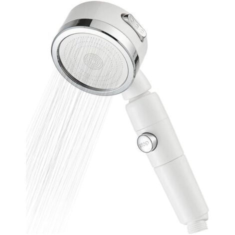 Shower Head,Tianher 360 Degree Rotating Head 3 Modes High Pressure Spa One Button Water Control Hand Held Shower Head Can Be Used As A Spray Gun (1/5)