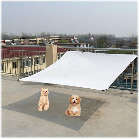 Malla de sombreo para jardín permeable al agua, tela de sombra con ojales, vela de sombra para balcón, techo de terraza, tela de sombra para protección solar para jardín, invernadero (12x18 m)