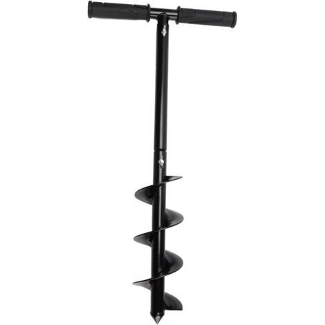60cm Main Auger Post Hole Digger, Acier laminé à Froid en Forme de T Jardin Auger Foret avec Poignée Antidérapante Manual Earth Auger Drill pour Cultiver en Profondeur des Semis (1/5)
