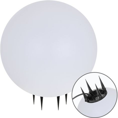 Bolas de Luz con Clavo BONINA IP65 1xE27 Al.57xD.50cm Blanco (1/2)