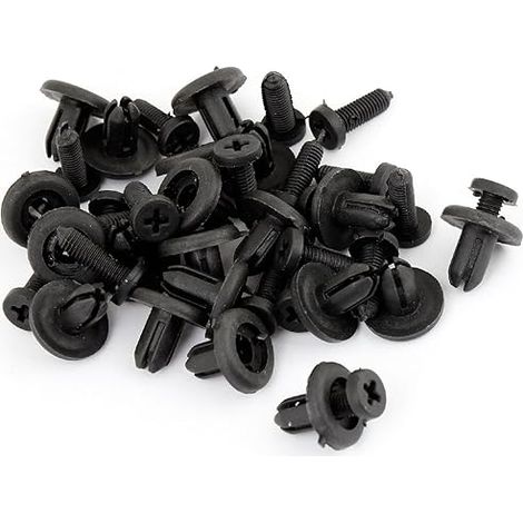 7mm Trou Rivet De Vis De Pression Plastique Clips De Fixations De Panneau Voiture (1/2)