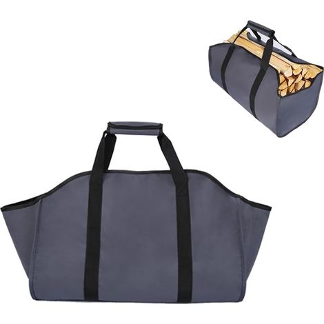 Sac de transport pour bois de cheminée, porte-bûches, extra large, poêle à bois, bûches, camping, aménagement paysager, gris, L, Moderne (1/4)