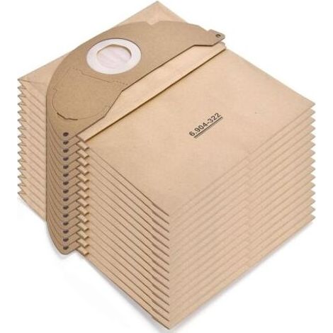 15 Sacs Aspirateur pour Karcher WD2 MV2 6.904-322.0 WD 2.200 WD2250 A2004 A2054 A2099 Sacs Filtre Papier de Rechange pour Aspirateur Wet & Dry, Sac pour Karcher WD2 Premium Accessoires (1/5)