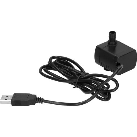 Pompe submersible USB sans balais, débit 200L/H, hauteur 1.5m, pour aquarium ou fontaine (1/5)