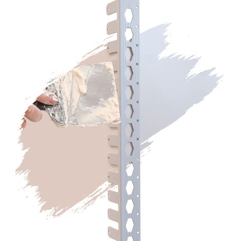 PVC Eckwinkel, Eckprofil, Kantenschutz Trockenbau 2,5m Weiß, Profile aus hart PVC, für Innenbau Trockenbau - 25 x 25mm, flexibel biegbar