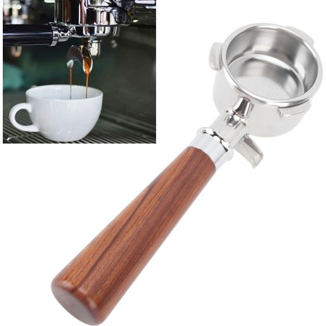 54 mm Edelstahlgriff für Platinum 870/880 Kaffeemaschinen, Doppelauslauf, Stil A1, rotes Sandelholz. (1/5)