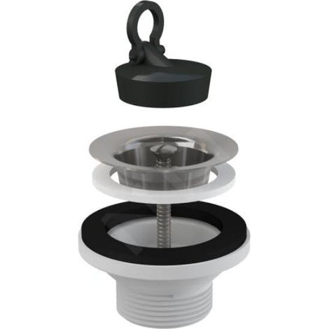 Vanne de vidange Alcadrain pour lavabo 5/4" avec grille en acier inoxydable DN63 (1/2)