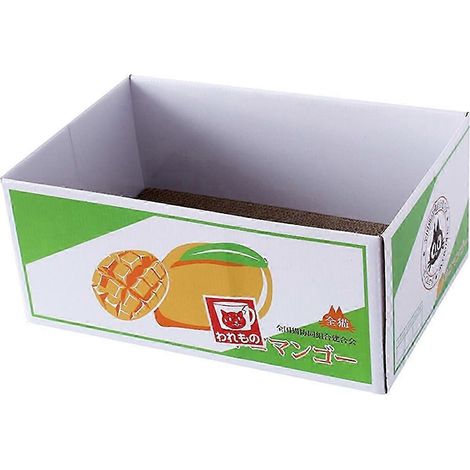Katzenkratzbaum aus Pappe, Katzenkratzbox, Liege, Katzenkratzkissen zum Kratzen, Spielen und Schlafen für kleine, mittlere und große Katzen-Mango (1/5)