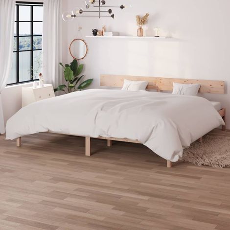 vidaXL Cadre de lit sans matelas bois massif 200x200 cm (1/6)
