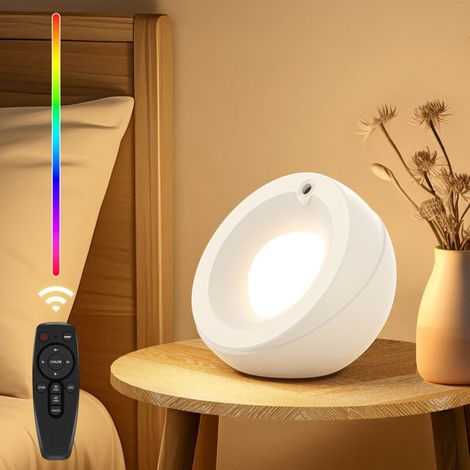Projecteur Étoiles, Lampe de Table Changement de Couleurs RVB, Veilleuse Ciel Étoilé Portable avec Télécommande & Minuterie, Lumières d'Ambiance Dimmables pour Chambre Salon Fête Jeu (1/5)