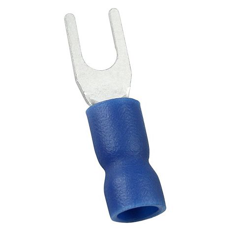 Cosse à fourche à sertir RS PRO Isolé, Bleu 14AWG 2.5mm² 16AWG 1.5mm²