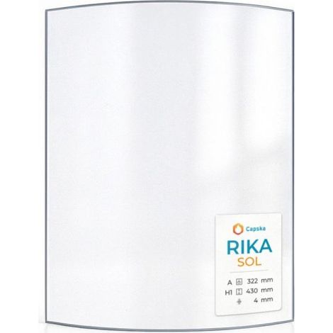 Vitre Rika SOL - Verre Courbe pour poêle à bois - 322 x 430 mm (A x H) - 4 mm (1/5)