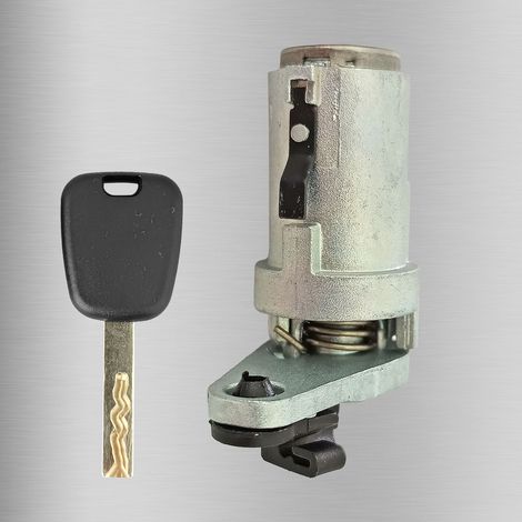 Compatible avec le nouveau cylindre de serrure Peugeot 307, clé de cylindre de serrure de porte gauche avec rainure latérale, 1 clé, accessoires auto (1/4)