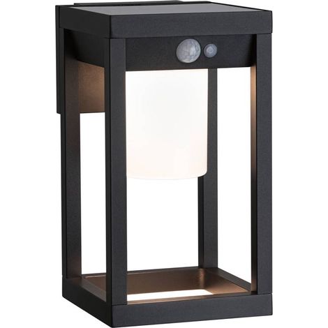 Paulmann LED Solarleuchte Marisol schwarz 27 x 15 cm mit Bewegungsmelder LED Solarleuchte (1/5)