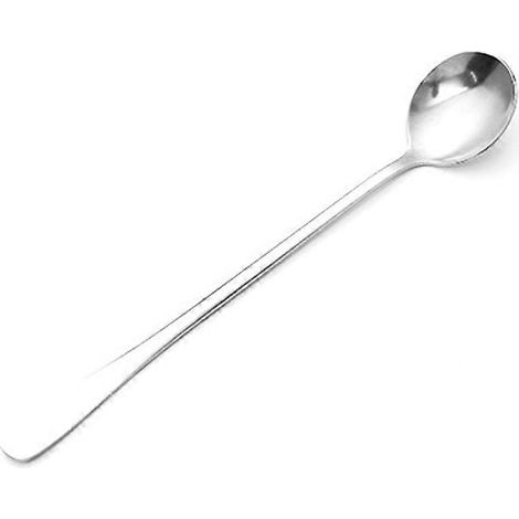 Cuillère ronde inoxydable pour thé, café et cocktail - 1 pièce, tête arrondie, couvert élégant et résistant (1/5)